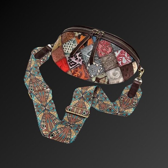 Mini Boho Leather Crossbody – Genuine Leather, Artistic, Indie Babe Shoulder Bag - Picture 8 of 8